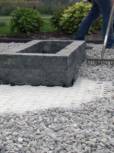 Easygravel 3XL wit aangelegd