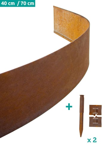 Multi-Edge ADVANCE Corten staal 2m, incl. 2 koppelsets per stuk