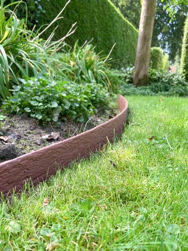 Multi-Edge ECO borderrol 10m lengte, 10cm hoogte, kleur bruin - corten aangelegd